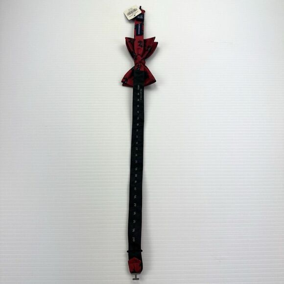 Saddlebred Red Dog Print Bowtie Adjustable Pre-tied 100% Silk NWT - Picture 8 of 8